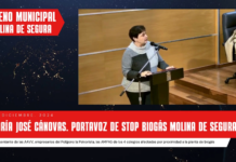 Stop Biogás Molina de Segura interviene en el pleno municipal y fuerza al alcalde a revisar el proyecto de la planta de biometano