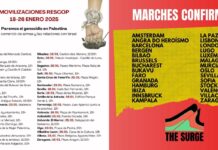 Movilización internacional para detener el genocidio en Palestina y el fin del comercio de armas con Israel