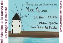 Convocan una «Marcha en defensa de los derechos del Mar Menor y de su cuenca».