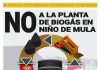 Concentración contra la macroplanta industrial contaminante de biogás en Mula.