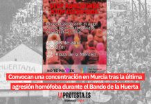 Convocan una concentración en Murcia tras la última agresión homófoba durante el Bando de la Huerta