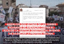 ABSUELTOS DOS VECINOS DE LAS TORRES ACUSADOS DE AMENAZAS CONTRA EL ALCALDE: LA JUSTICIA DESESTIMA EL INTENTO DE SILENCIAR LA PROTESTA VECINAL