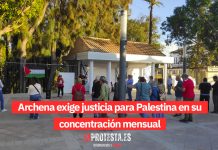 Archena exige justicia para Palestina en su concentración mensual