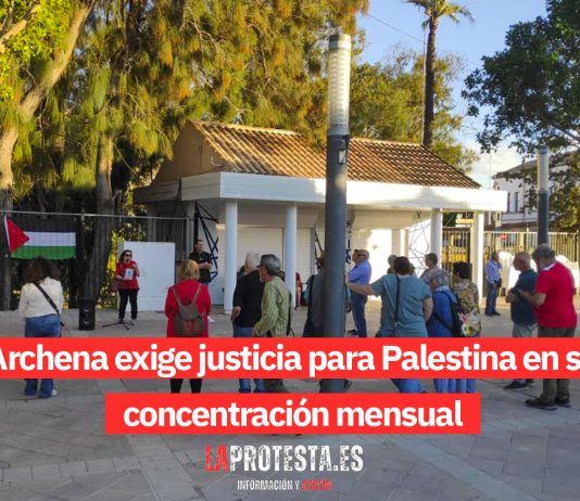 Archena exige justicia para Palestina en su concentración mensual