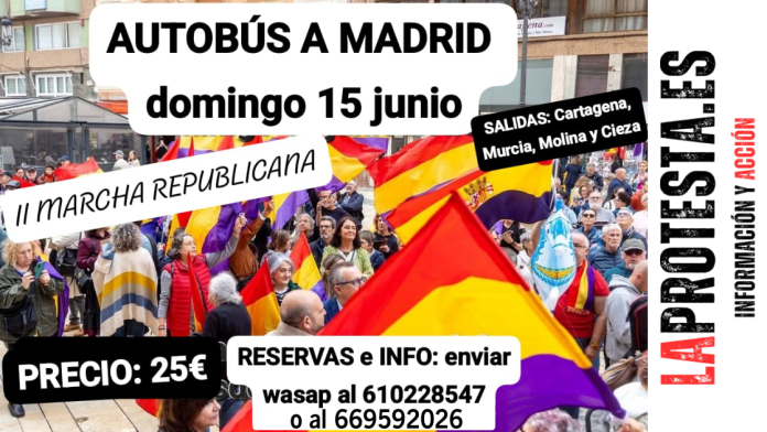 AUTOBÚS II MARCHA REPUBLICANA MADRID