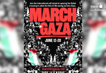 Miles de activistas procedentes de mas de 30 países marcharán hacia Gaza el 15 de junio para exigir la apertura del paso de Rafah y el fin del genocidio