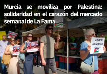 Murcia se moviliza por Palestina: solidaridad en el corazón del mercado