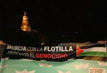 Marcha en Murcia despide simbólicamente a la flotilla rumbo a Gaza