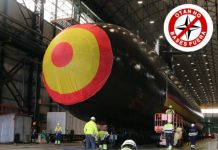 El PCPE denuncia el “negocio de la guerra” en Cartagena ante la botadura del submarino S-82