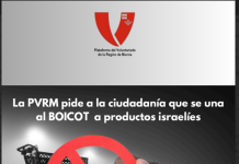 La Plataforma del Voluntariado de la Región de Murcia pide a la ciudadanía que se una al boicot de productos israelíes
