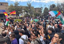 Antifascistas responden a acto ilegal de Vito Quiles en la Universidad de La Laguna Concentración antifascista en la ULL | Foto: @ACEull