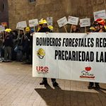 Los bomberos forestales vuelven a movilizarse en Murcia para exigir condiciones laborales dignas
