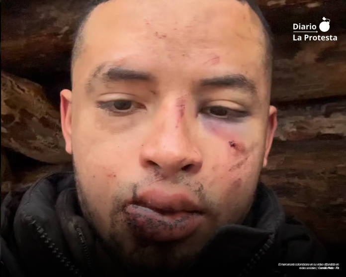 El mercenario colombiano en su video difundido en redes sociales | Camilo Melo - Fb