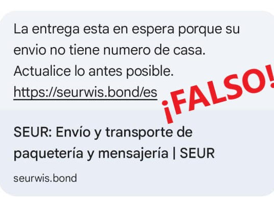 CONSUMUR alerta del fraude del paquete retenido