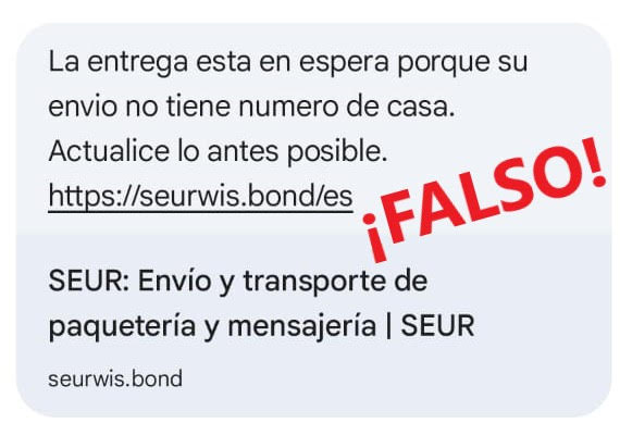 CONSUMUR alerta del fraude del paquete retenido