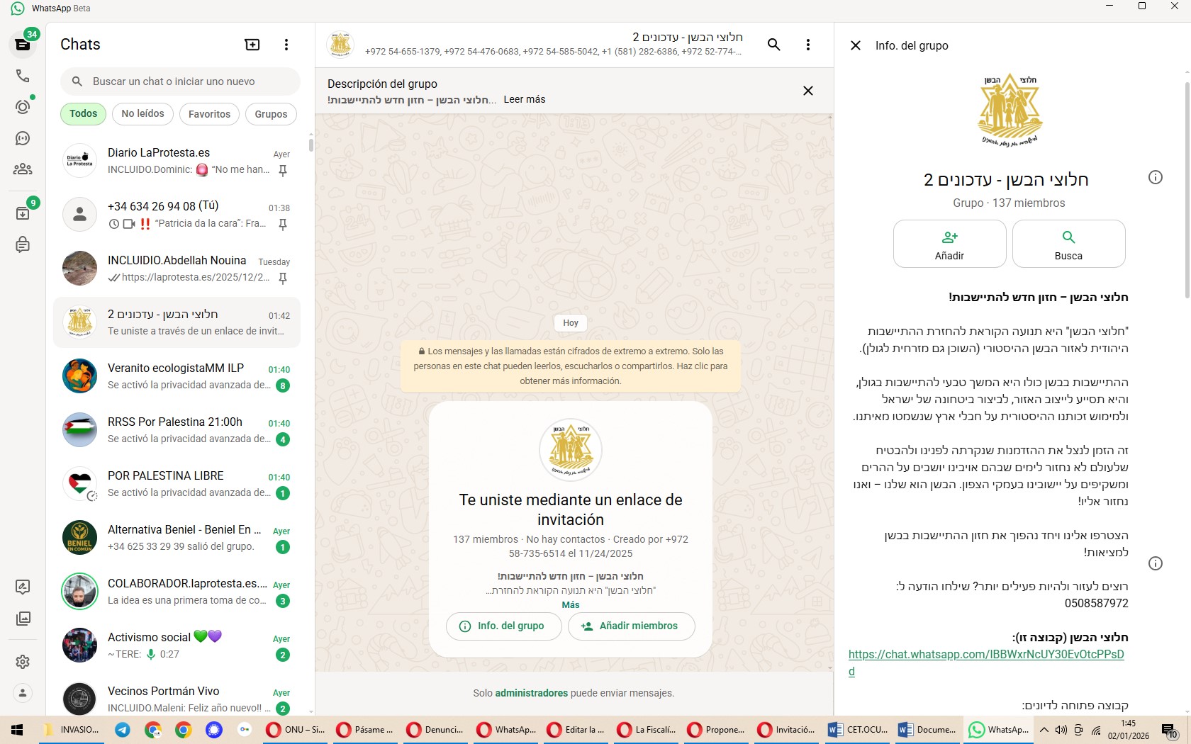 El movimiento "Yuri Tsavon" apoya las conferencias "Pioneros de Bashan" que piden asentamientos en el sur de Siria" – Página de Facebook "Yuri Tsavon".