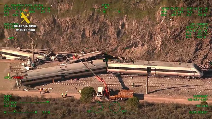 Imagen del accidente ferroviario de Adamuz | Guardia Civil