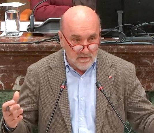Álvarez-Castellanos reclama una financiación autonómica que “haga pagar más a quienes más tienen” para garantizar servicios públicos de calidad El diputado de IU, Jose Luis Álvarez-Castellanos, durante su intervención desde la tribuna esta mañana | ARM