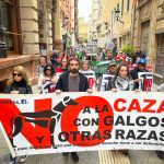 Murcia y Cartagena se movilizan junto a más de 75 ciudades del Estado en el Día Mundial del Galgo para exigir el fin del maltrato animal y una ley sin exclusiones Tras una pancarta que clamaba por el fin de la caza con Galgos y otras razas han tomado el centro de Murcia | Dominic D. Skerrett