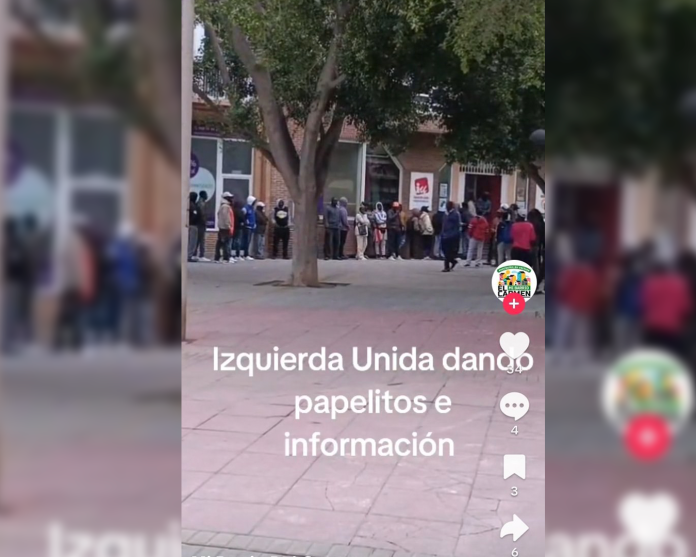 Captura de pantalla de uno de los ataques fascistas en redes sociales | Tiktok