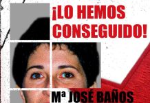 La presión del movimiento solidario logra la excarcelación en tercer grado de la presa política antifascista María José Baños por su grave estado de salud
