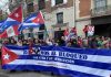 Manifestación en Madrid exige el fin del bloqueo a Cuba frente a la Embajada de Estados Unidos Manifestantes antiimperialistas se solidarizan con Cuba ante la embajada estadounidense en Madrid | Prensa Latina