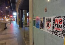Acción directa contra la guerra en las calles de Murcia