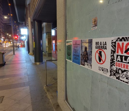 Acción directa contra la guerra en las calles de Murcia