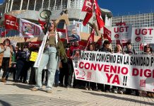 CCOO y UGT elevan la presión en la Asamblea Regional para desbloquear el convenio de la sanidad privada tras 16 años de bloqueo