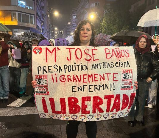 Se convoca concentración por la presa política antifascista María José Baños Andújar para exigir atención sanitaria inmediata y libertad condicional