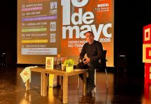 Miquel Ramos advierte en Murcia que la extrema derecha está “normalizando lo impensable” Miquel Ramos, durante su intervención en el acto organizado por CCOO este sábado en el Centro Cultural Puertas de Castilla de Murcia | Dominic D. Skerrett