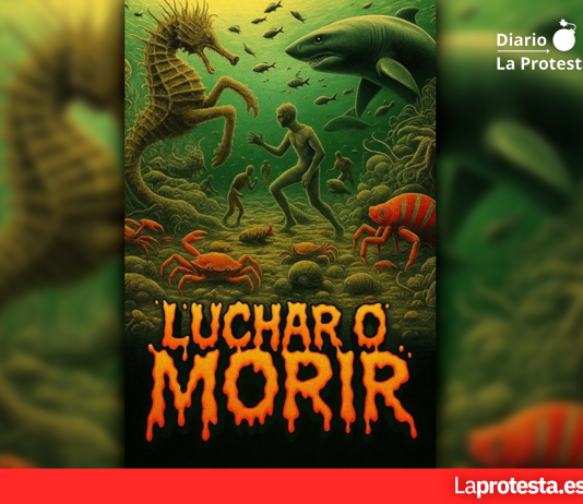 AMARME lanza un juego interactivo para denunciar el colapso del Mar Menor y señalar a los causantes del ecocidio Portada del juego interactivo “Luchar o Morir” | AMARME