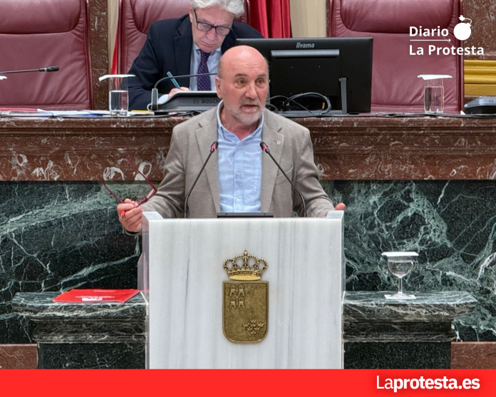 Imagen de archivo del diputado regional de IU-Verdes Jose Luis Álvarez-Castellanos en el pleno de la Asamblea Regional de Murcia | Dominic D. Skerrett