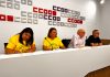CCOO y la Plataforma 0-3 denuncian la precariedad estructural de la educación infantil en la Región de Murcia Representantes de la Plataforma de 0-3 y del sindicato CCOO esta mañana durante la rueda de prensa | Dominic D. Skerrett