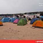 “La frontera israelí empieza aquí”: el convoy Global Sumud denuncia días de retención en Libia Campamento de los activistas retenidos en Sirte | Daniel Lobato (X)