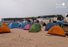 “La frontera israelí empieza aquí”: el convoy Global Sumud denuncia días de retención en Libia Campamento de los activistas retenidos en Sirte | Daniel Lobato (X)