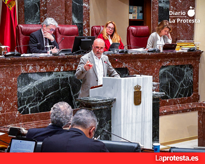 El diputado regional de IU-Verdes Jose Luis Álvarez-Castellanos, durante la celebración de un pleno | Dominic D. Skerrett