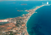 El Mar Menor lleva al banquillo por primera vez al agronegocio que lo envenenó Vista aérea del Mar Menor