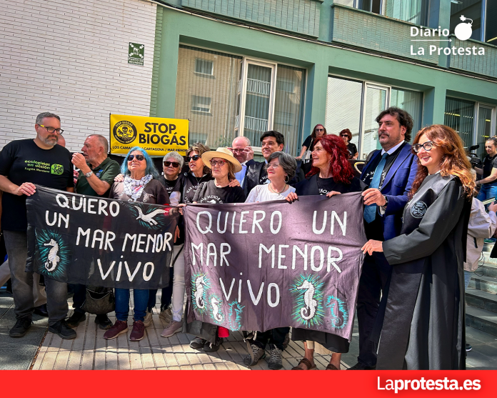 Un grupo de activistas, junto a representantes de la acusación particular tras darse a conocer el aplazamiento |• Dominic D. Skerrett Un grupo de activistas, junto a representantes de la acusación particular tras darse a conocer el aplazamiento |• Dominic D. Skerrett