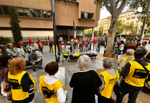 Concentración en Murcia exige la liberación de Saif y Thiago, secuestrados tras el ataque de Israel a la Flotilla Sumud