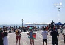 Los Alcázares acoge durante estos días diversas actividades por Palestina Imagen de archivo de una movilización de Mar Menor X Palestina el 9 de agosto de 2025 | Dominic D. Skerrett