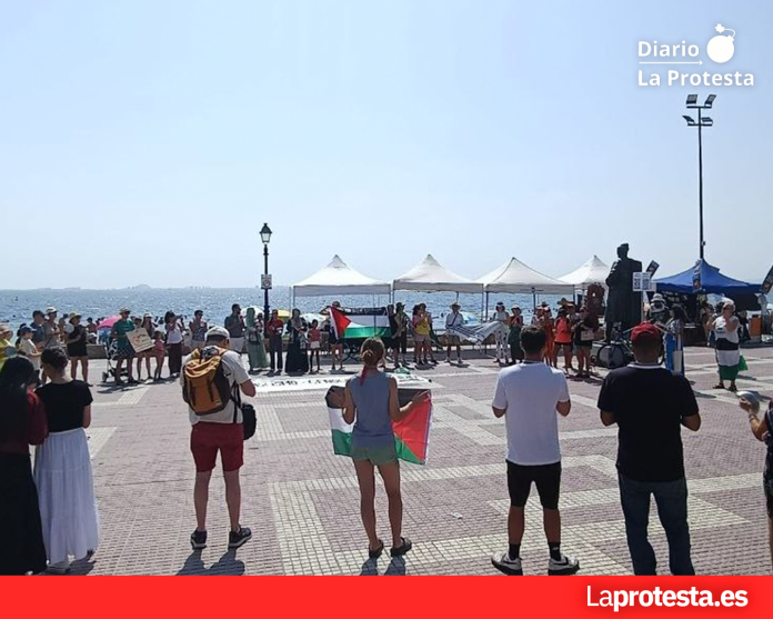 Imagen de archivo de una movilización de Mar Menor X Palestina el 9 de agosto de 2025 | Dominic D. Skerrett