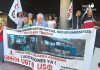 Movilización de trabajadores del transporte de viajeros ante la Consejería de Fomento en una imagen de archivo | Dominic D. Skerrett