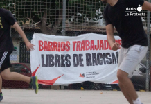 Participantes del Mundialito organizado por la AJT Murcia Norte y La Bandarojinegra durante la jornada deportiva celebrada en las pistas del Carril de las Palmeras | Foto.- AJT