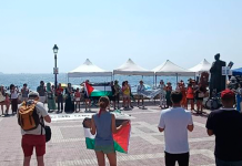 Los Alcázares acoge una jornada internacionalista para denunciar el genocidio en Gaza y reforzar la solidaridad con Palestina Imagen de archivo de una movilización de Mar Menor X Palestina el 9 de agosto de 2025 | Dominic D. Skerrett