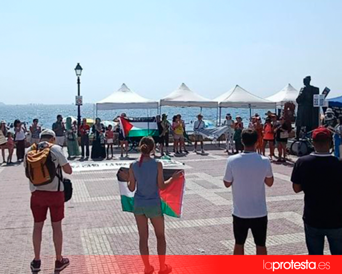 Imagen de archivo de una movilización de Mar Menor X Palestina el 9 de agosto de 2025 | Dominic D. Skerrett