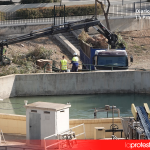 El eucalipto de gran porte talado en la zona de la Casamata, en el barrio lorquino de San Diego, una de las actuaciones que IU reclama esclarecer ante la CHS | Foto.- IU Lorca