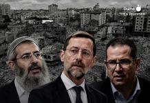 Israel rechaza investigar a tres figuras públicas denunciadas por incitación al genocidio en Gaza De izquierda a derecha, el rabino Eliyahu Mali, el exdiputado Moshe Feiglin y el periodista David Mizrahy Verthaim.