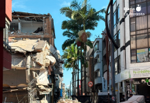 Escombros de varios edificios en Colombia luego del Terremoto del 10 de Agosto | Foto.- World Central Kitchen.