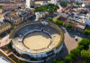 Vista aérea de la plaza de toros de Casas Ibáñez. Foto: Ayuntamiento de Casas Ibáñez